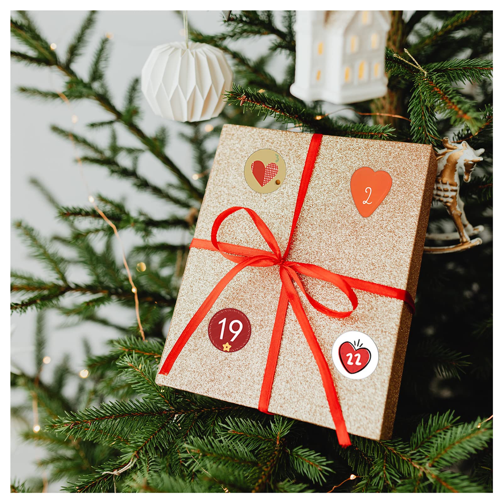 Autocollants De Noël Numérotés 1 à 24 - Pour Calendrier De L'Avent, Cartes Et Emballages Cadeaux | Activités Manuelles Festives
