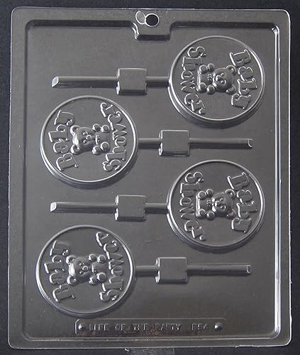 Life of the Party Molde de caramelo de chocolate para piruletas, transparente, redondo, sin PVC ni BPA