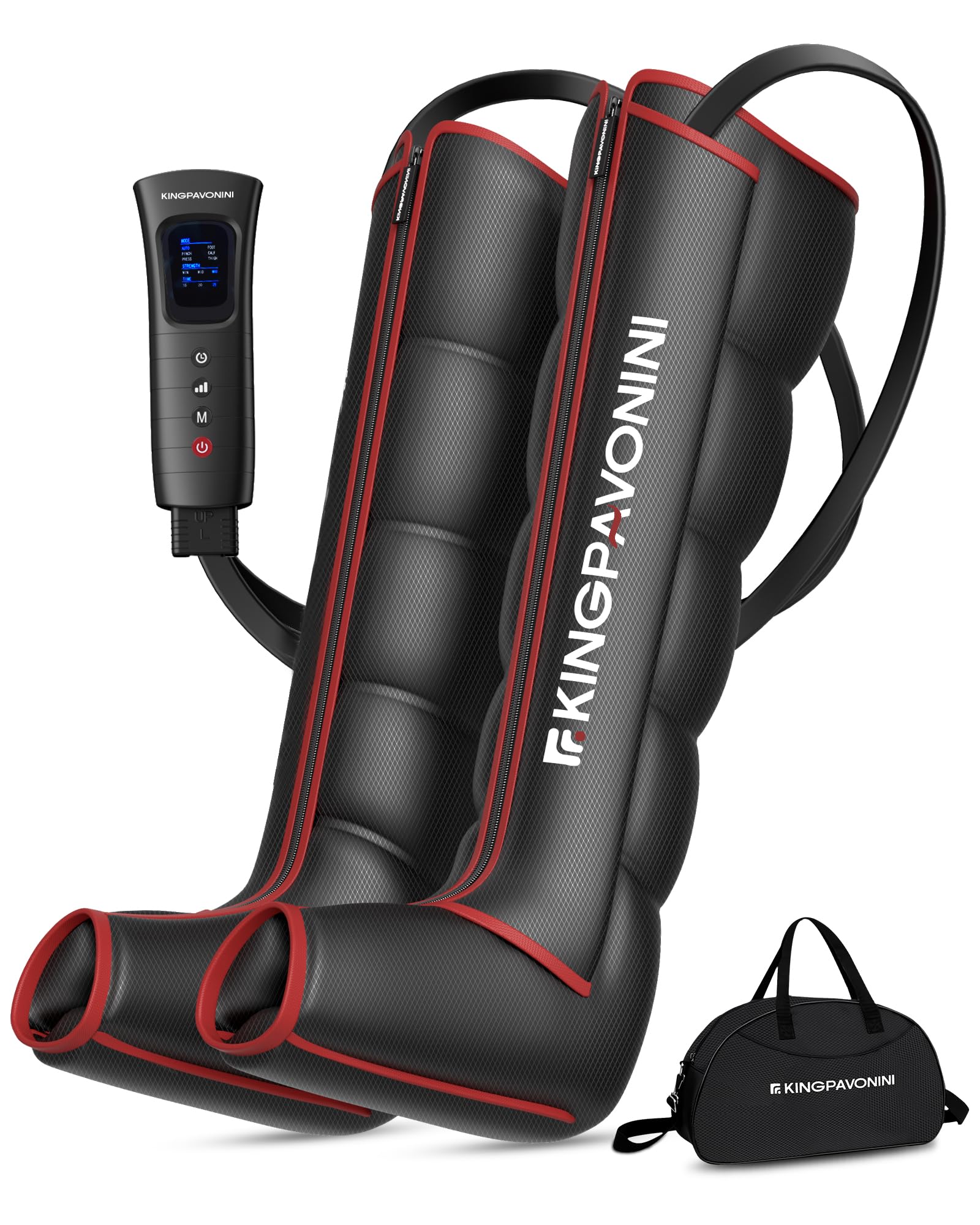 Photo 1 of *** missing the power cord***KingPavonini Leg Compression Massager for Circulation, Professional Air Compression Boots, Sequential Full Leg Massager for Circulation and Pain Relief FSA, Recovery Boots for Athletes Men Women*** missing the power cord***