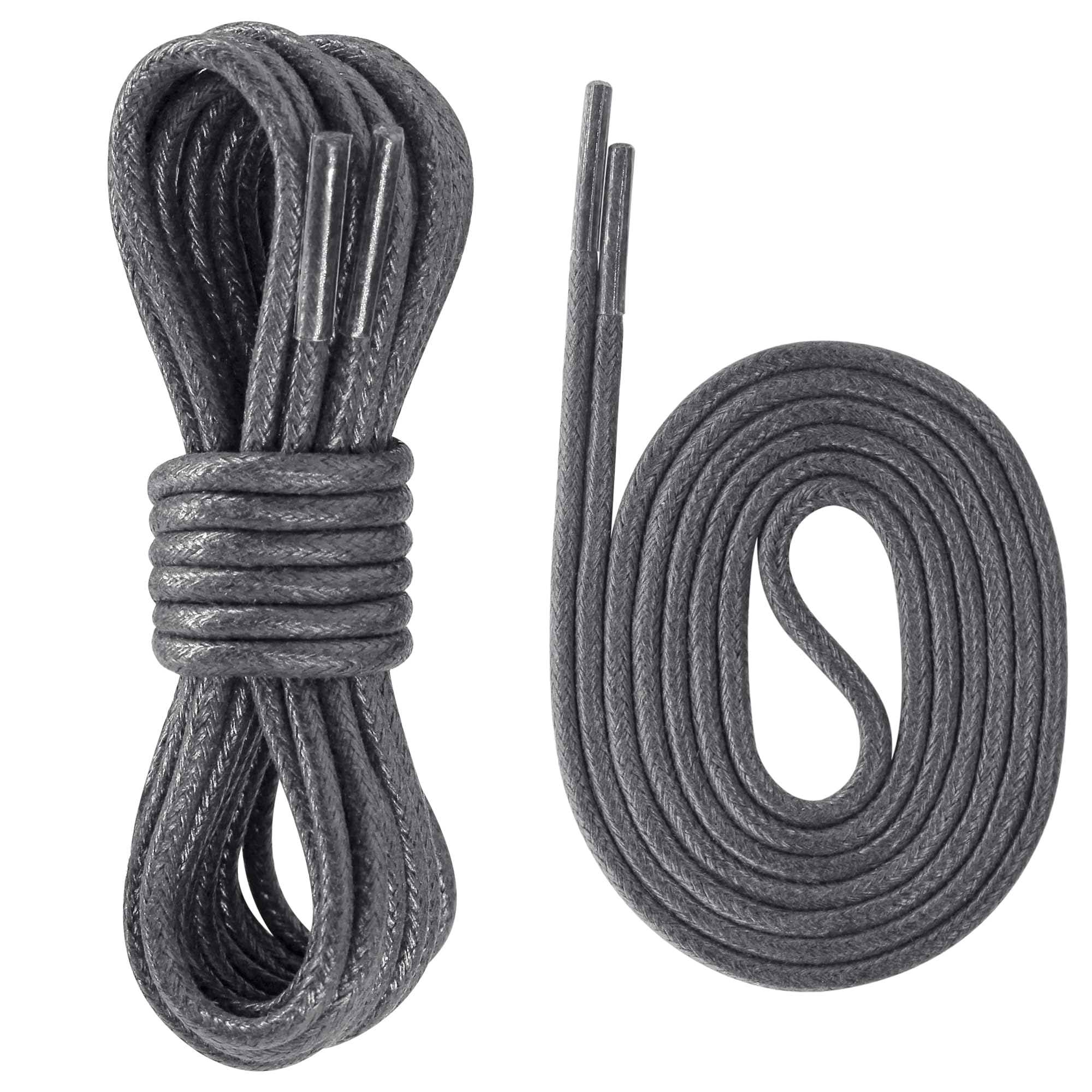 1 Pair Round Waxed Cotton Shoelaces - Durable Thin Rope Laces For Casual Footwear, Perfect For Men And Women I.196214868 - View #8