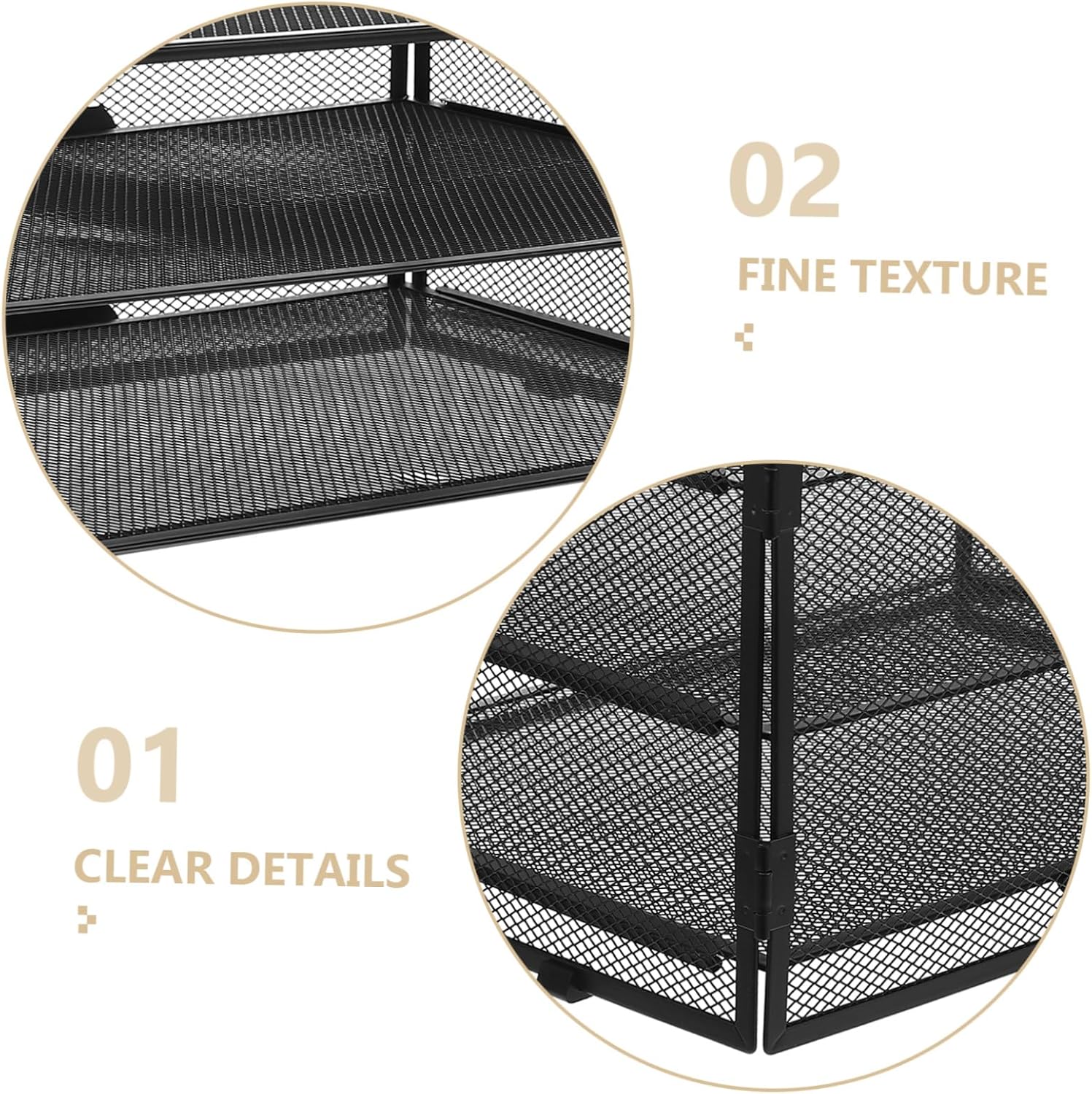 Gatuida Three Detachable File Organizer Flexible Desk Storage for Documents Letters and Stationery Mesh Rack for Office and School Use