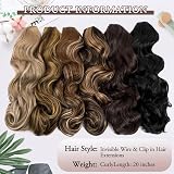 HANDAOYOU U-Lace Clip-in Extensions Dark Brown – Five secure clips for all day hold
