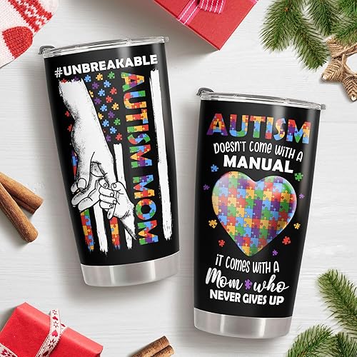 Miniatura 2 de 34HD Regalos para mamá, vaso con tapa de acero inoxidable de 20 onzas, taza de café para mamá, taza de café para mamá, regalos de conciencia sobre