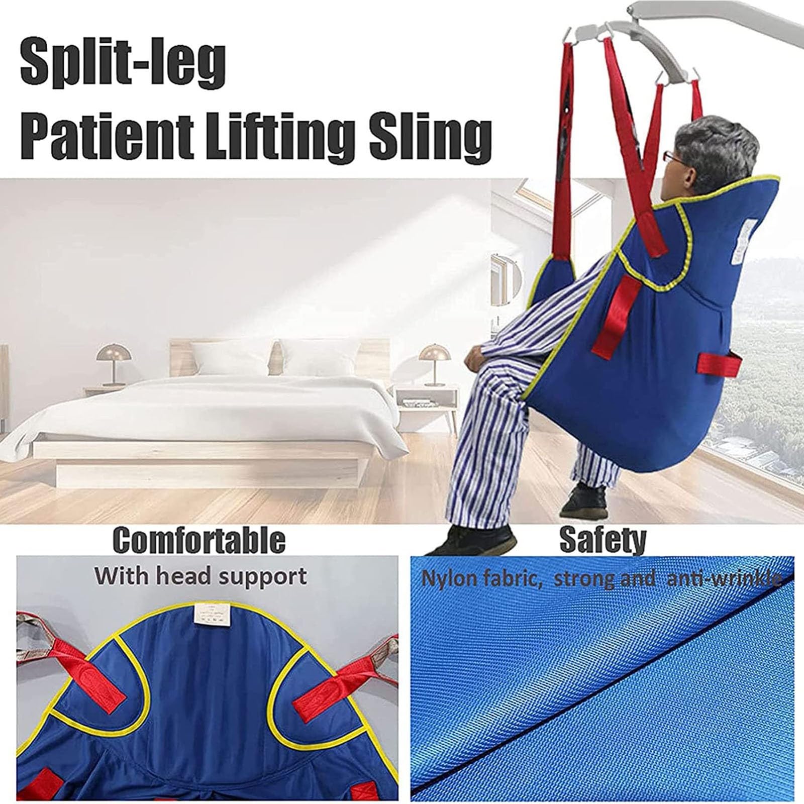 Cinturón De Transferencia Médica De Elevación Paciente Cinturón De Transferencia para Enfermería Anciano Discapacitado Cuerpo Completo Y Postrado En Cama - Accesorios De Enfermeria L