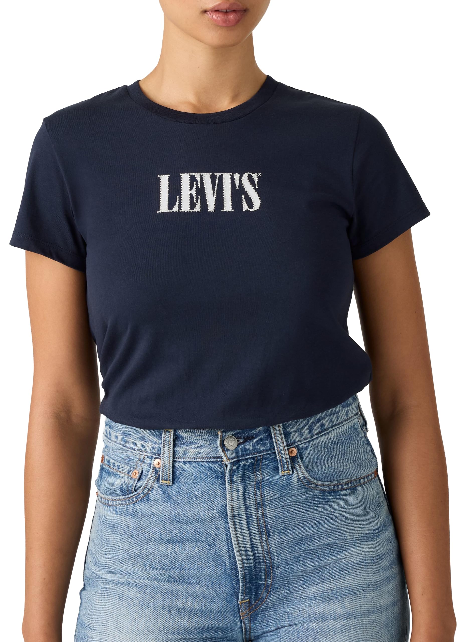 Levi's Women's The Perfect Tee T-Shirt, Large Batwing Logo T-Shirt (Pack of 1)