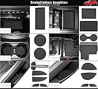 Vista 5 de Auovo Alfombrillas antipolvo para Mazda CX-5/CX5, accesorios 2023 2022 2021 2020 2019 2018 2017 ajuste personalizado para compartimento de puerta