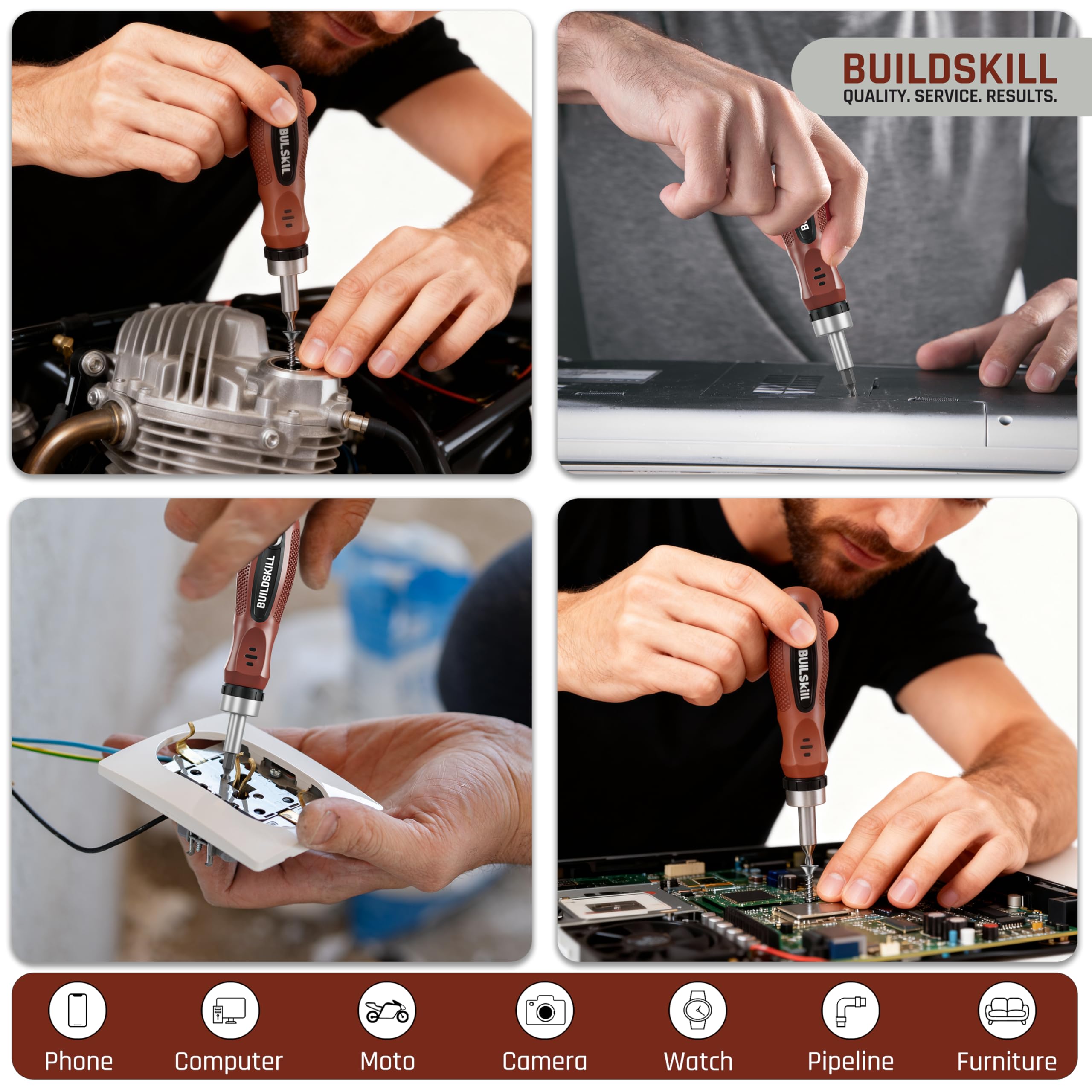 BUILDSKILL 101 Piece Ratchet Screwdriver Kit - Repair Tools -8 BUILDSKILL 101 Piece Ratchet Screwdriver Kit - Repair Tools -8