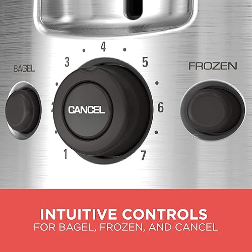 Miniatura 2 de BLACK+DECKER Tostadora de 2 rebanadas, TR1278BD, ranuras extra anchas, 7 ajustes de sombra, 850 vatios, botones congelados y bagel