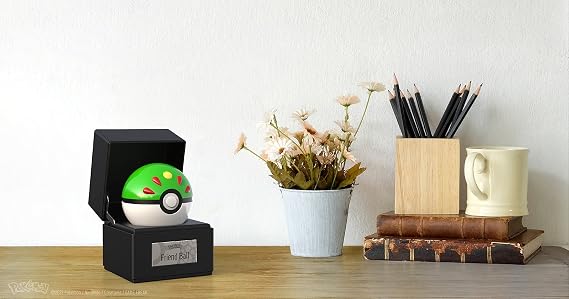 The Wand Company Original Poké Ball Authentic Replica - Realistic, Electronic, Die-Cast Authentic Replica with Display Case Light Features. Officially Licensed by Pokémon