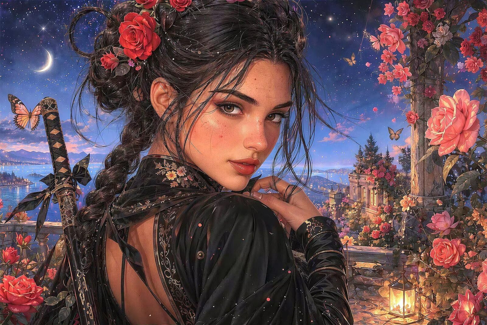 Puzzle 4000 pezzi Romantic Bay Lady per Adulti, 141x87cm Puzzle Adulti 4000 pezzi, Giochi Di Puzzle per Tutta La Famiglia, Un Regalo Festivo per Gli Amici in Una Bella Confezione