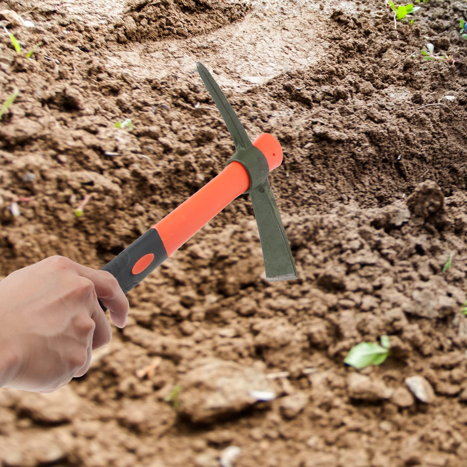 KEILEOHO Lot de 2 pioches de 38,1 cm avec poignée, pour jardinage et plantation de camping, désherbage