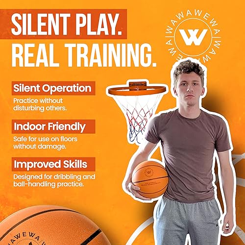 Miniatura 5 de The Official Silent Basketball (talla 7)  Baloncesto interior sin ruido para regates silenciosos  Balones de baloncesto interiores sin aire