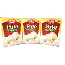 Poiget White King Puto Pinoy Favorites Cake Mix, Net Weight 400g 0.88lb Per Box, Pack of 3