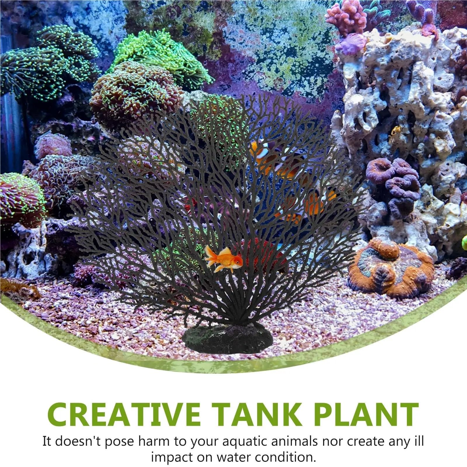 Lot de 5 plantes artificielles en PVC pour décoration d'aquarium