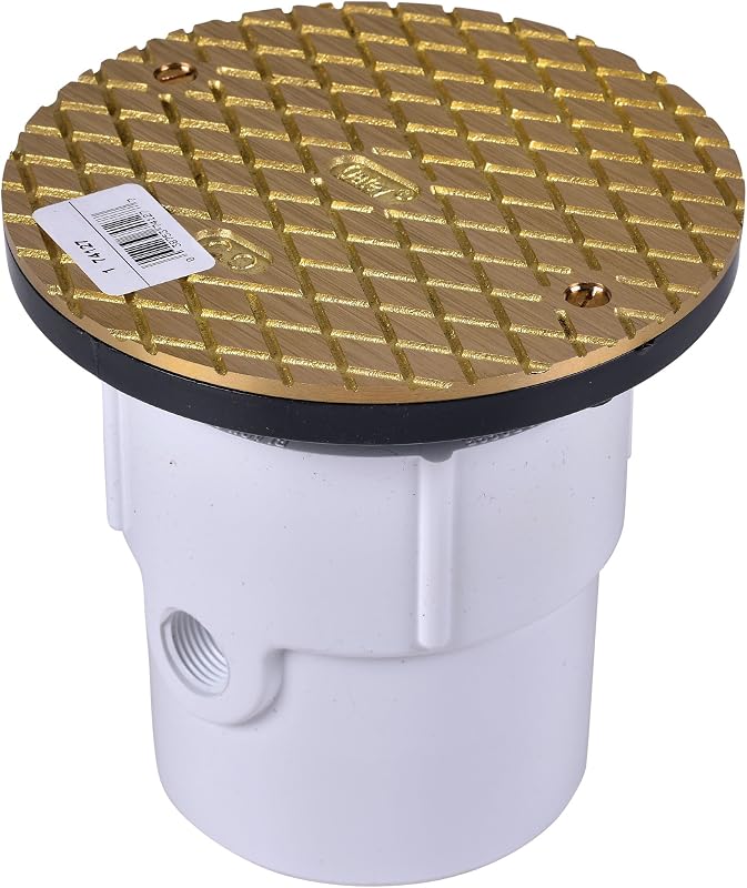 "Oatey 74127 3"" or 4"" PVC General Purpose Cleanout w/ 6"" BR Cover,", white