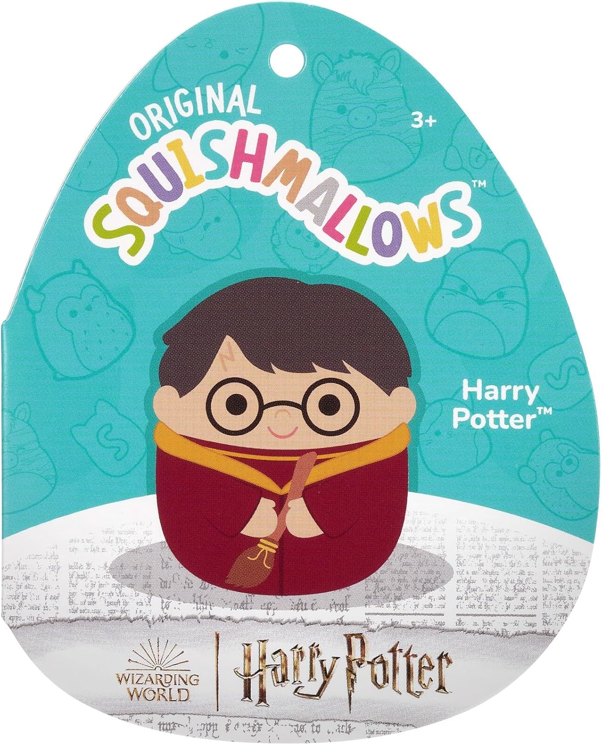 Squishmallows SQWB00124 Harry Potter in Quidditch Robe, 25 cm, Official Jazwares Plush, Super Soft Cuddly Toy