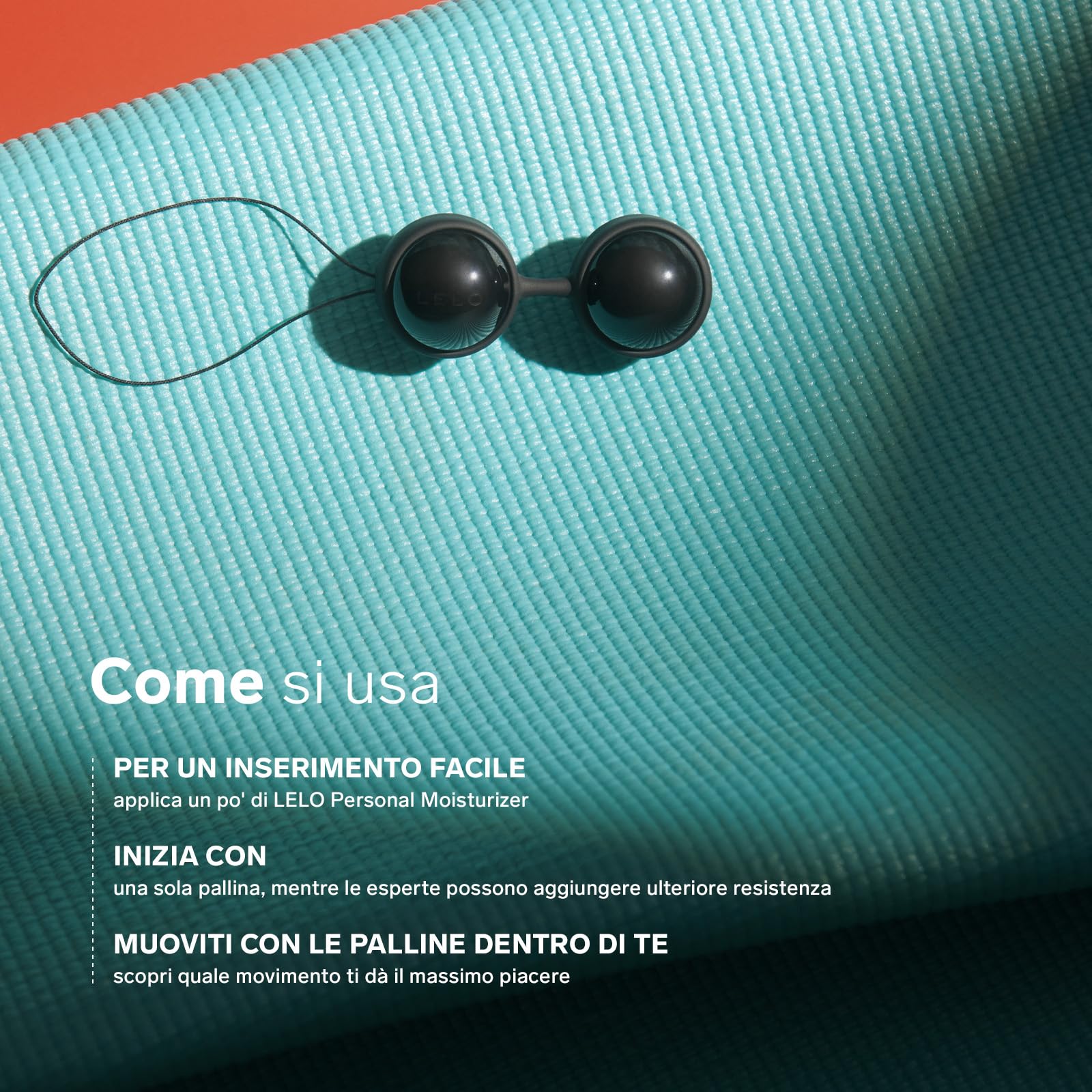 LELO Beads Noir Edizione premium di palline vaginali in silicone per esercizi di Kegel, Eleganti Kegel ball donna