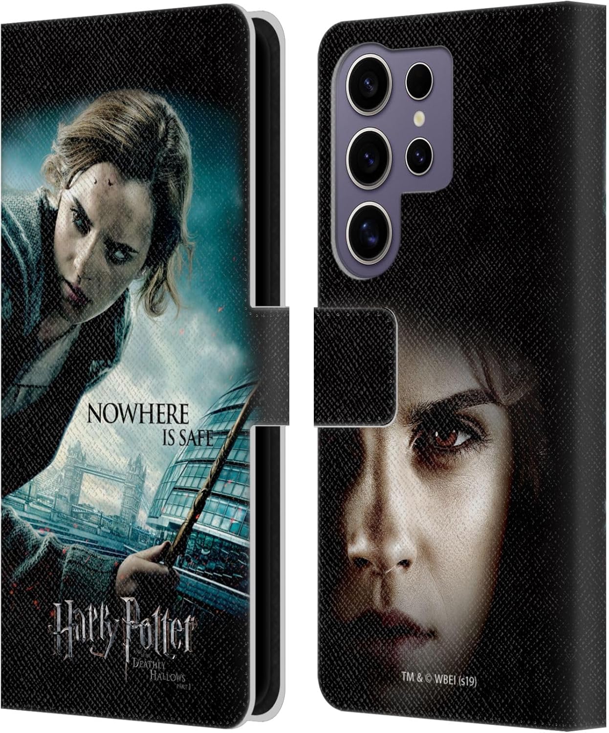 Head Case Designs Officially Licensed Harry Potter Hermione Granger Deathly Hallows VII Leather Wallet Case Compatible with Samsung Galaxy S25 Ultra