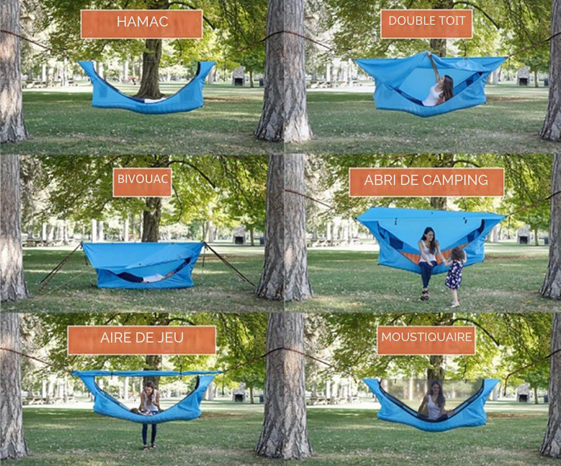 Camping Suspendu Hamac Extérieur Imperméable À l'eau Ombre Villa Jardin Loisirs Sofaa Hamac Qui Peut Allonger À Plat AA