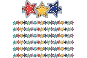 Teacher Created Resources Marquee Stars Die-cut Border Trim, 35 Feet Per Pack (6 Packs)