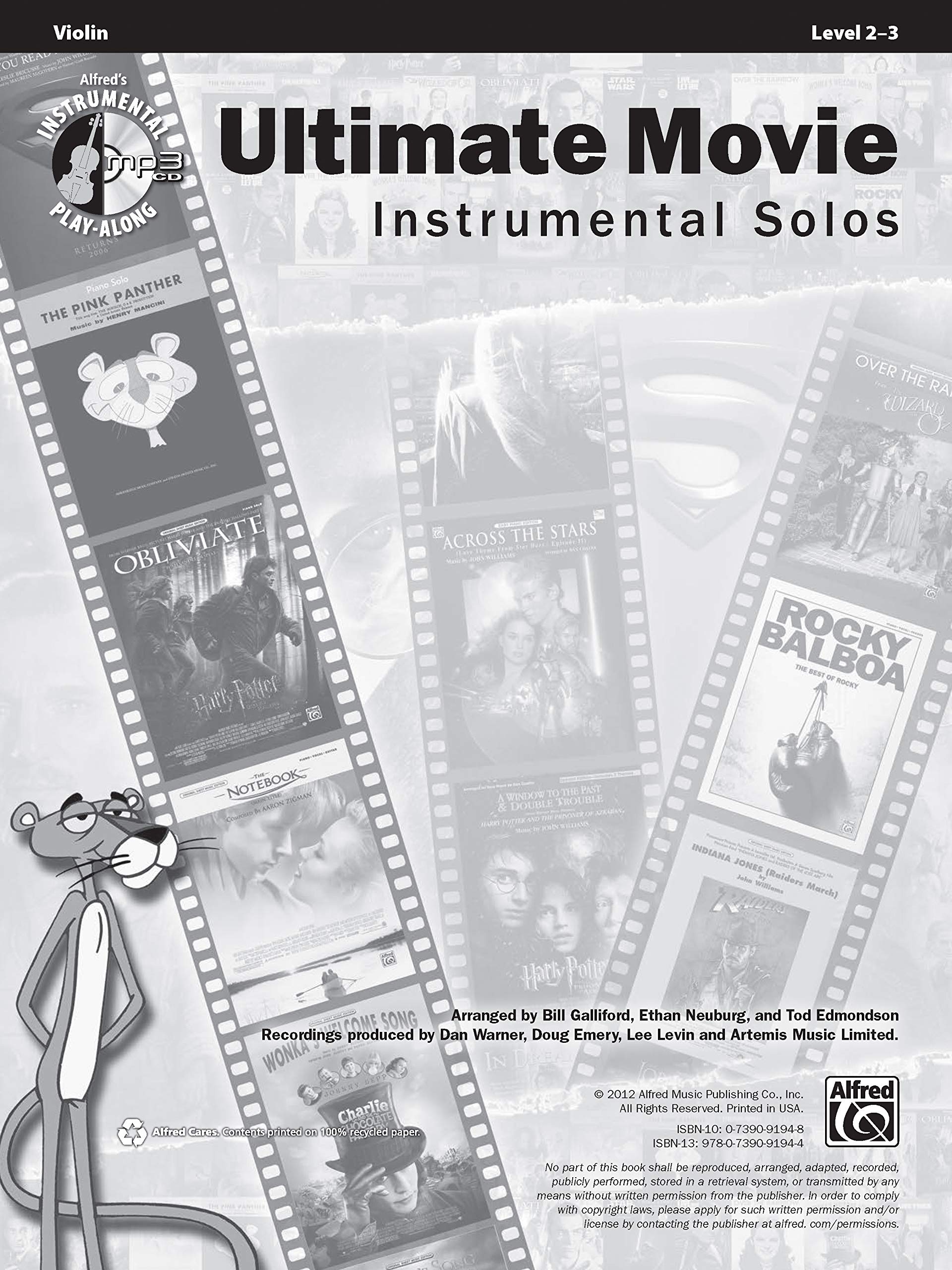 Ultimate movie instrumental solos: violin (book/cd) - recueil + enregistrement(s) en ligne