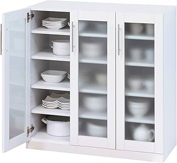 ホワイト 食器棚 Amazon｜食器棚 キッチンキャビネット キッチンラック キッチンボード