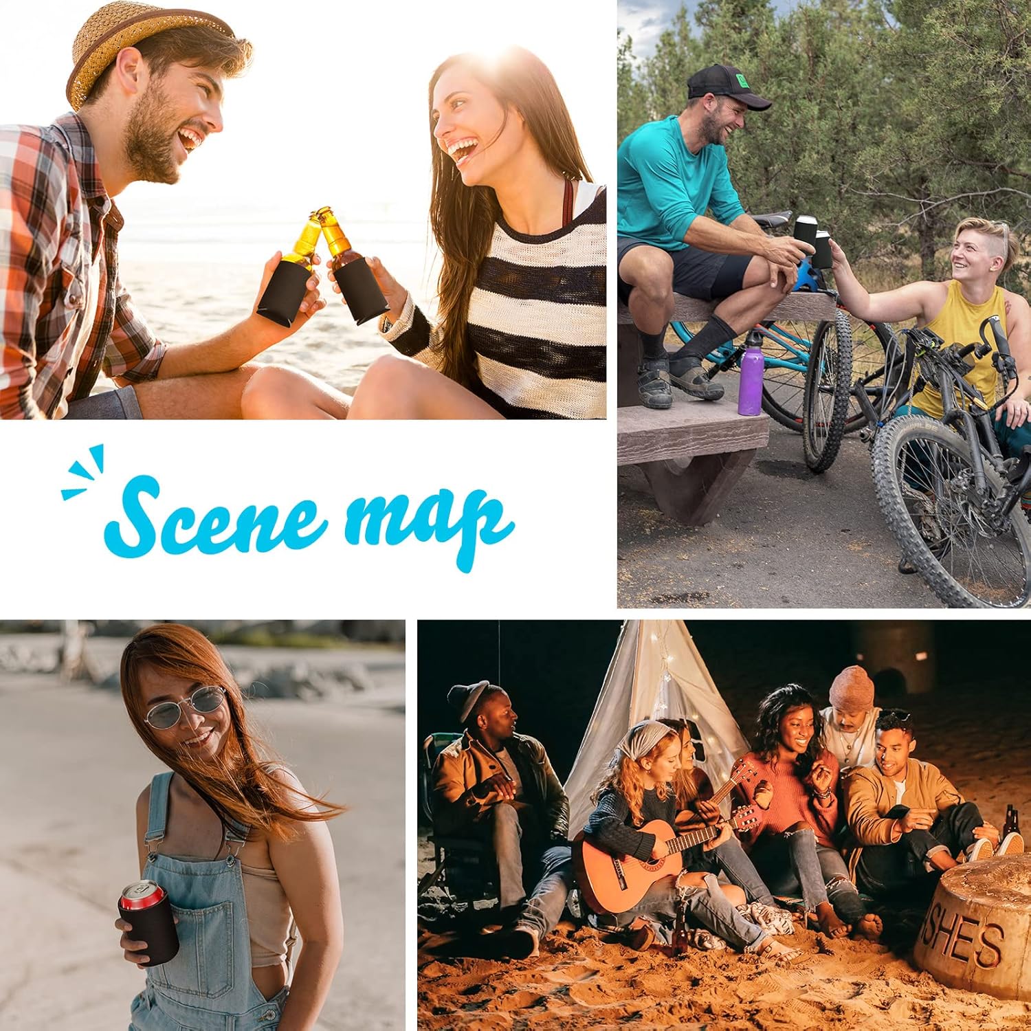 CHENGU 80 Pieces Can Coolers Soft Insulated Soda Cover Coolies Blank Can Covers Collapsible Can Cooler Sleeves Plain Can Sleeves for Soda Beverage DIY Customizable Weddings Party(Black) - Image 7