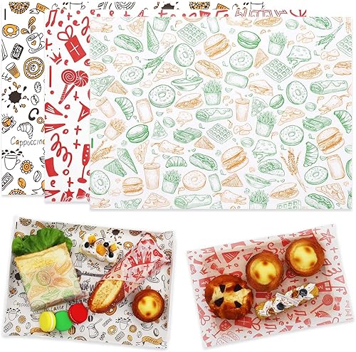 300 hojas de papel de delicatessen de 11 x 15 pulgadas, hojas de papel encerado para alimentos, papel de envoltura de sándwich resistente a la