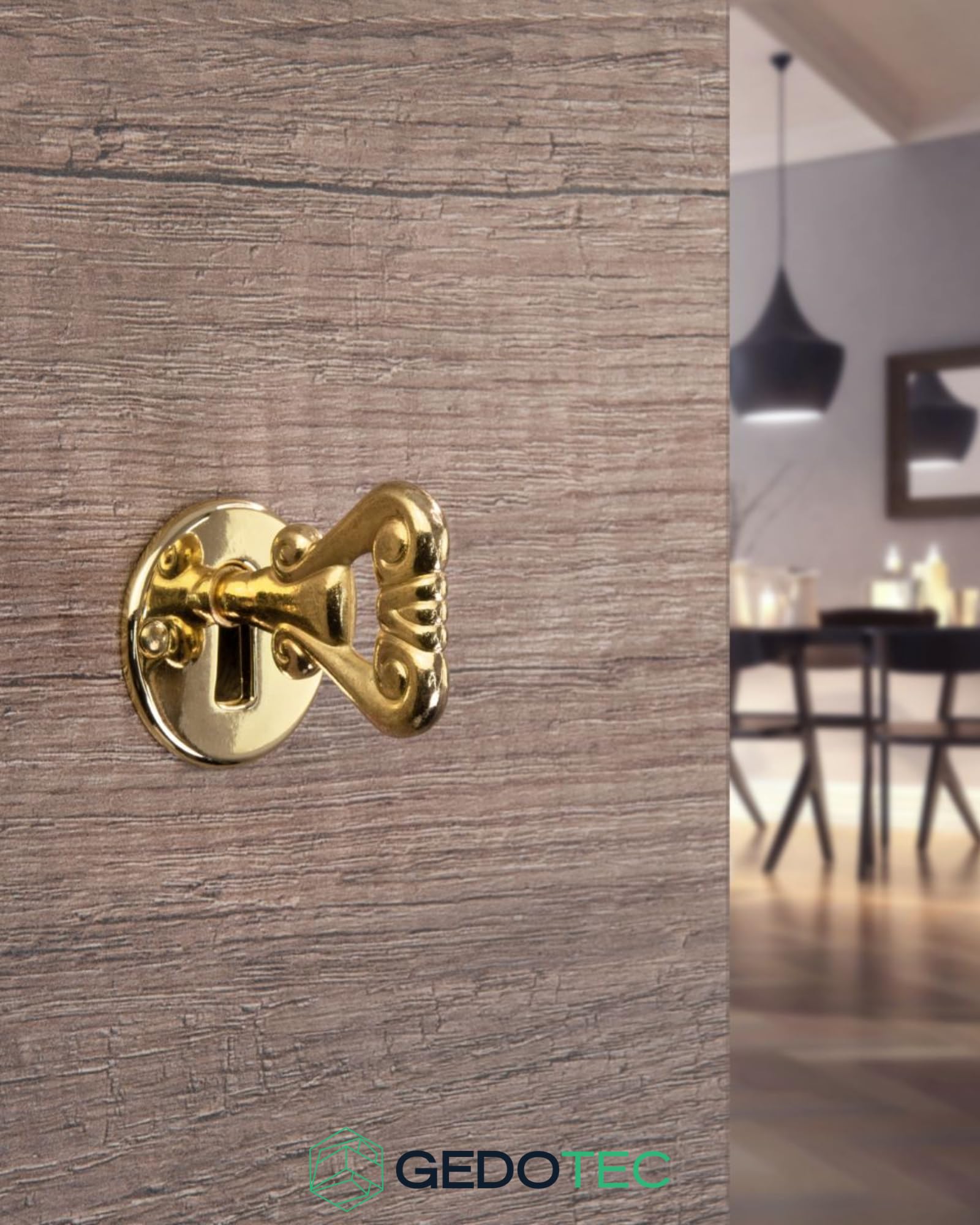 Gedotec Clé De Meuble Laitonnée | 1 Pièce | Clé à Panneton En Métal