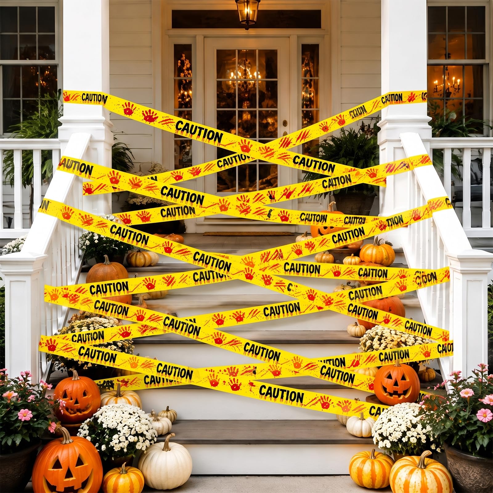 Halloween Caution Tape - Spooky Decorations -8 Halloween Caution Tape - Spooky Decorations -8