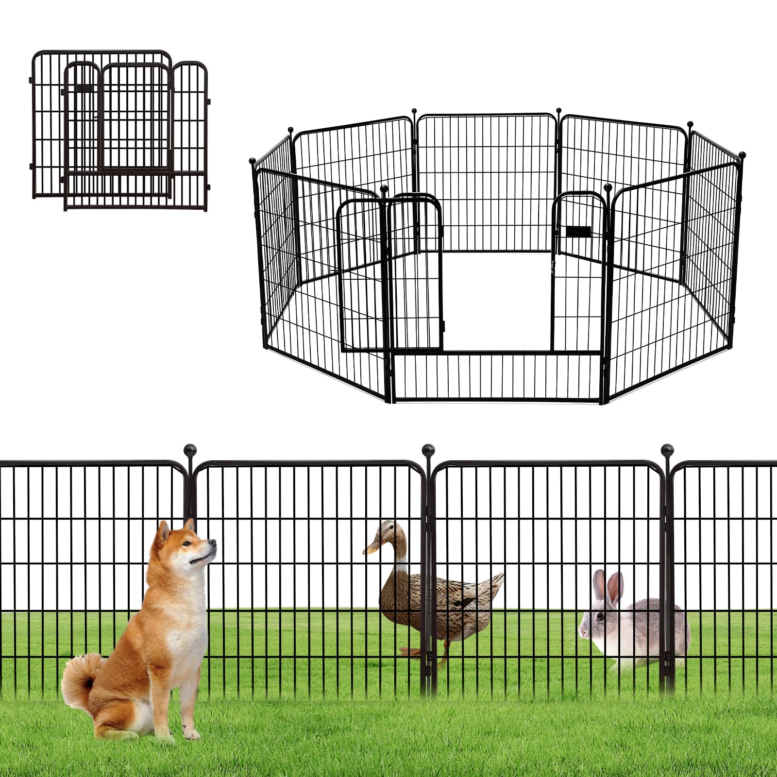 Amazon | Shinyever 犬 サークル 中大型犬用 犬 ケージ ペットフェンス