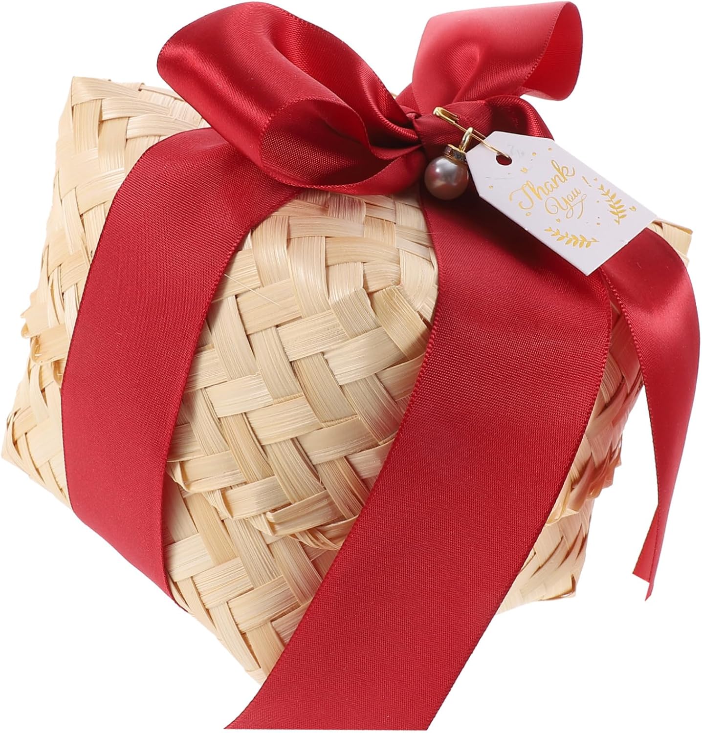 OSALADI Woven Storage Basket Gift Box Xmas Small Holder Beige