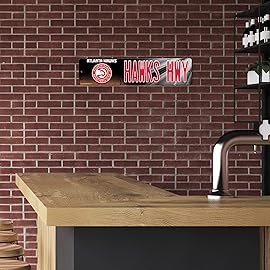 Rico Industries NBA Basketball Atlanta Hawks Plastic 4 x 16 Street Sign