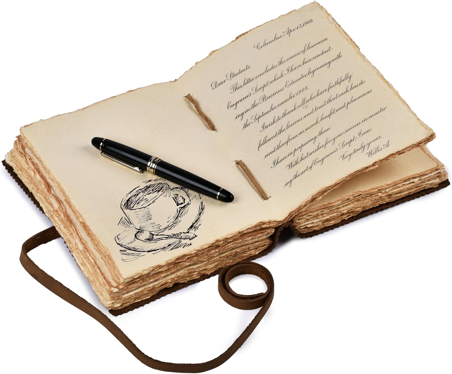 LEATHER VILLAGE Leather Bound Floral Embossed Journal for Women Men - 200 Pages, 13X8 Inches, Brown - Book of Shadows, Vintage Blank Paper Travel Diary, Notebook for Writing, Drawing, Sketchbook