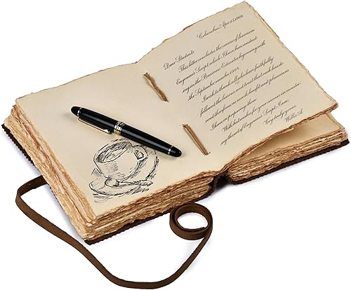 Miniatura 3 de LEATHER VILLAGE Diario floral en relieve encuadernado en cuero para mujeres y hombres, 200 páginas, 6 x 4 pulgadas (A6), marrón - Libro de las