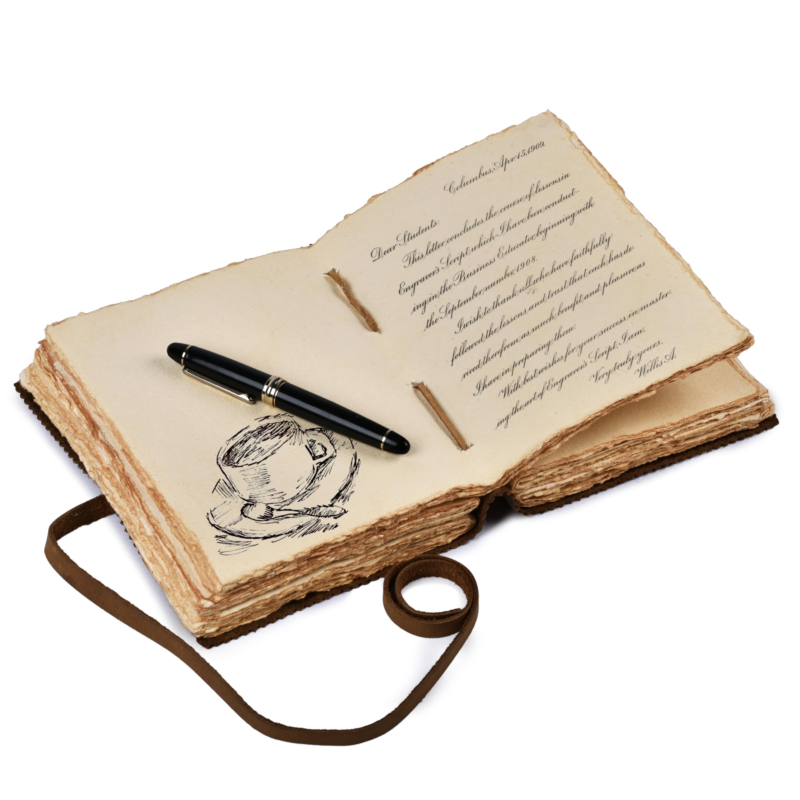 LEATHER VILLAGE Leather Bound Floral Embossed Journal for Women Men - 200 Pages, 10X7 Inches, Brown - Book of Shadows, Vintage Blank Paper Travel Diary, Notebook for Writing, Drawing, Sketchbook - Image 3