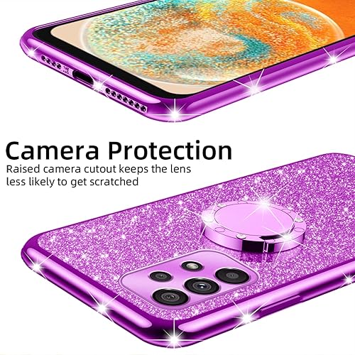 Miniatura 7 de nancheng Funda para teléfono Samsung Galaxy A23 5G4G con anillo de correa de pie de cabra con correa de cordón lindo para niñas, mujeres, hombres,