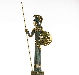 BEAUTIFUL GREEK STATUES Goddess Athena Javelin Statue Handmade Solid Bronze Figurine Handicraft