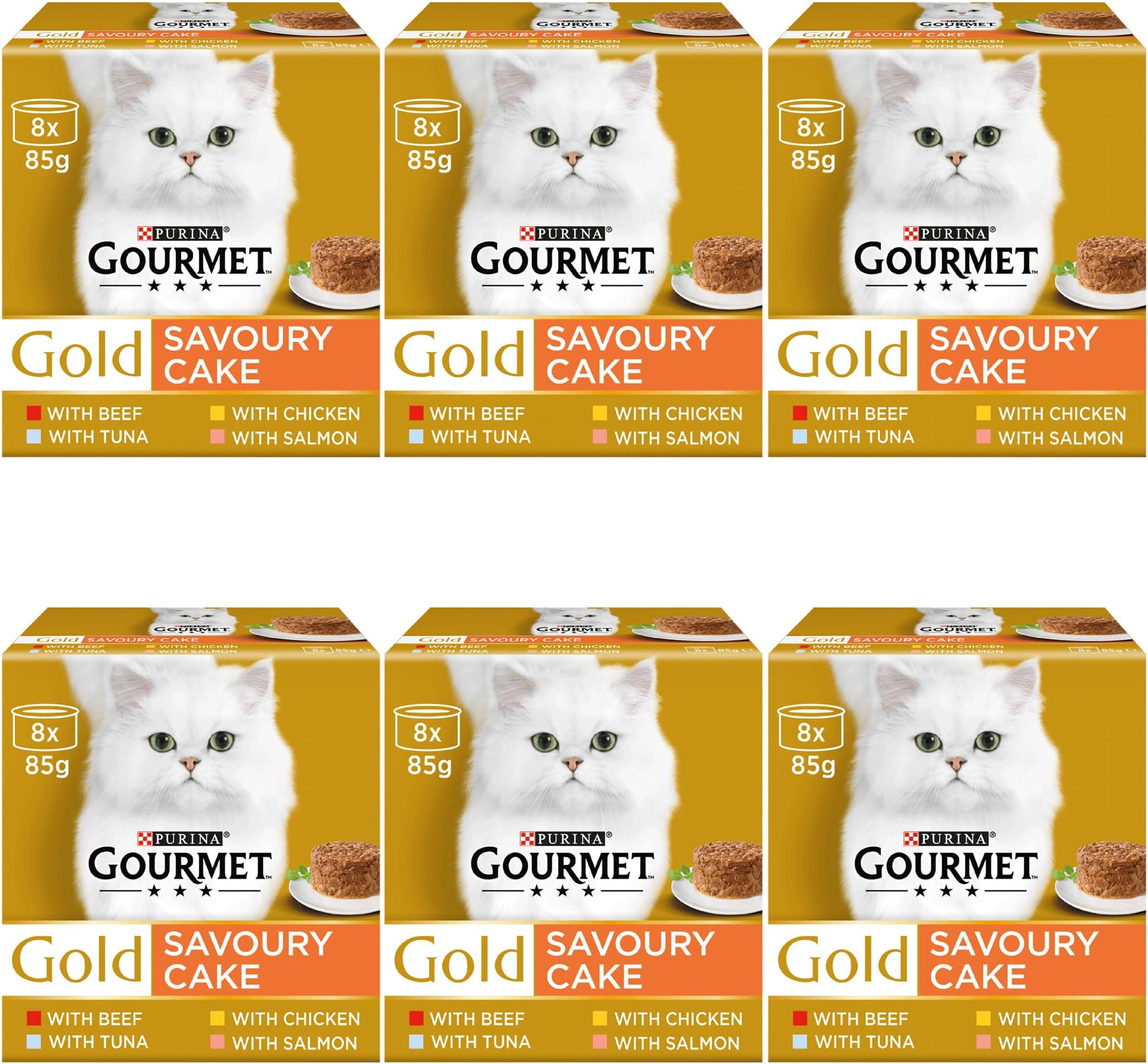 Gourmet Gold Savoury Cake Wet Cat Food Meat and Fish Variety with