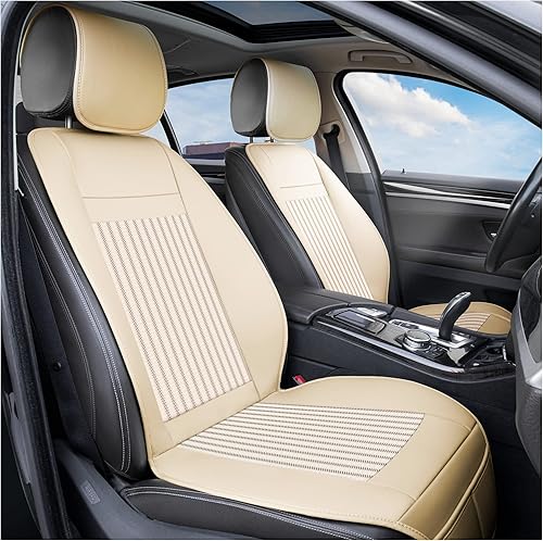 Paffenery Juego de 2 fundas universales para asientos delanteros de automóvil, fundas de asiento de vehículo de lujo impermeables para asiento de disponible en Yaxa Peru