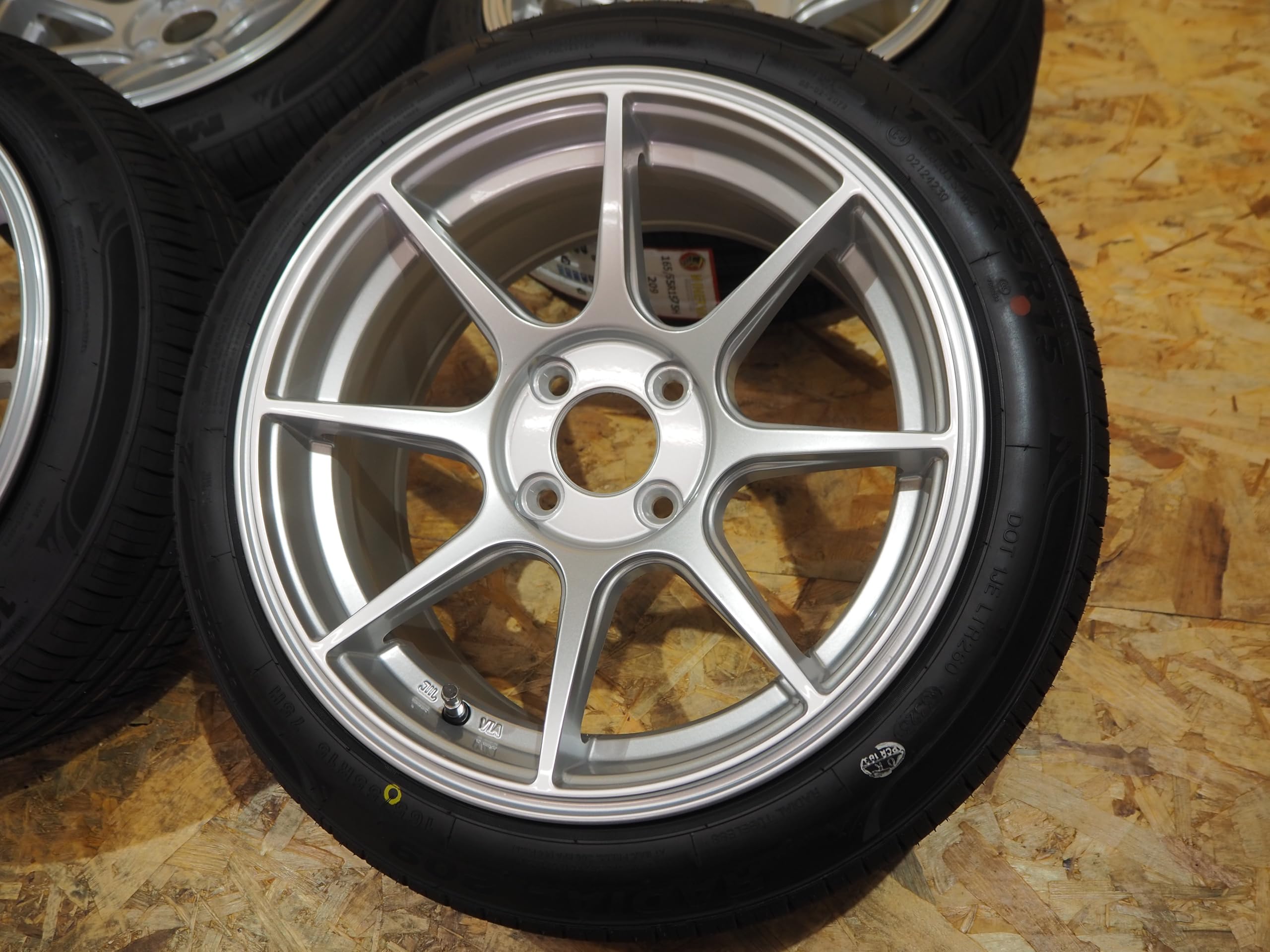 Amazon | 165/55R15 7.0J+30 4H100 タイヤホイールセット 1台分