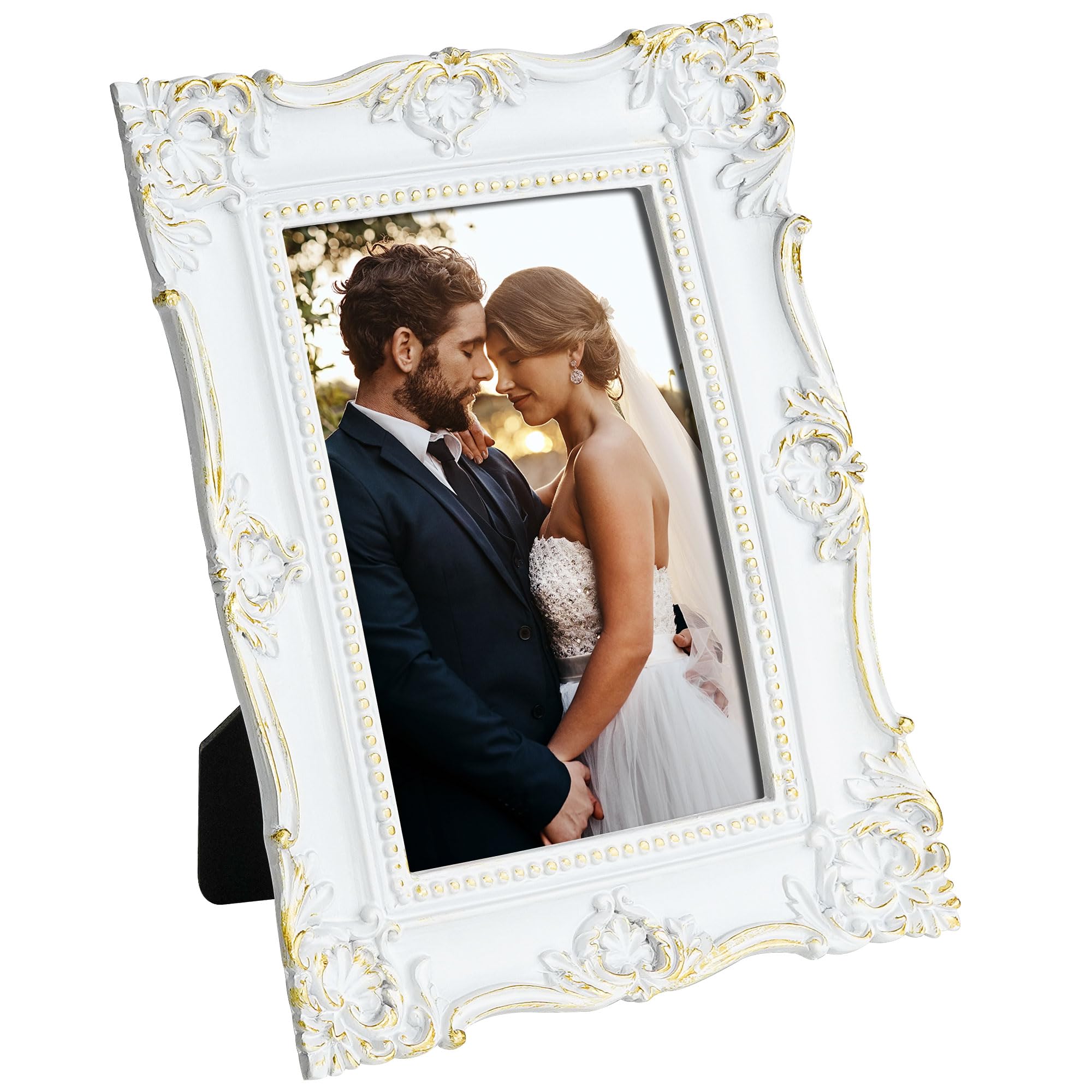 Snapklik.com : Hiwhy Picture Frame 57 Inch Photo, White And Golden ...