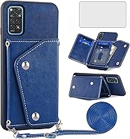Vista 1 de Asuwish Funda de teléfono para Xiaomi Redmi Note 11S/11 4G Wallet Cover con protector de pantalla de vidrio templado y soporte para tarjeta