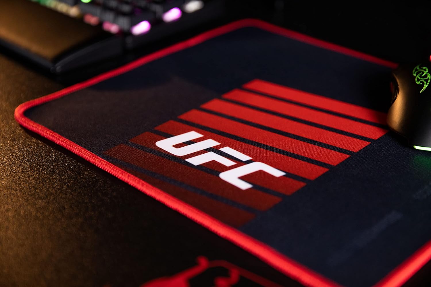 UFC 40 x 30 cm Mouse Mat for Desktop PC Gaming - Ultra Thin 3D Silicone Surface - Non-Slip Rubber Base