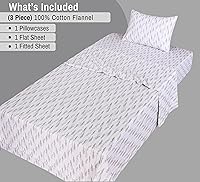 Vista 296 de RUVANTI Flannel Sheets Twin Size - 100% Cotton Double Brushed Twin Sheets Set, Deep Pockets 16 Inches, All Seasons Breathable & Extra Soft Bed Bali