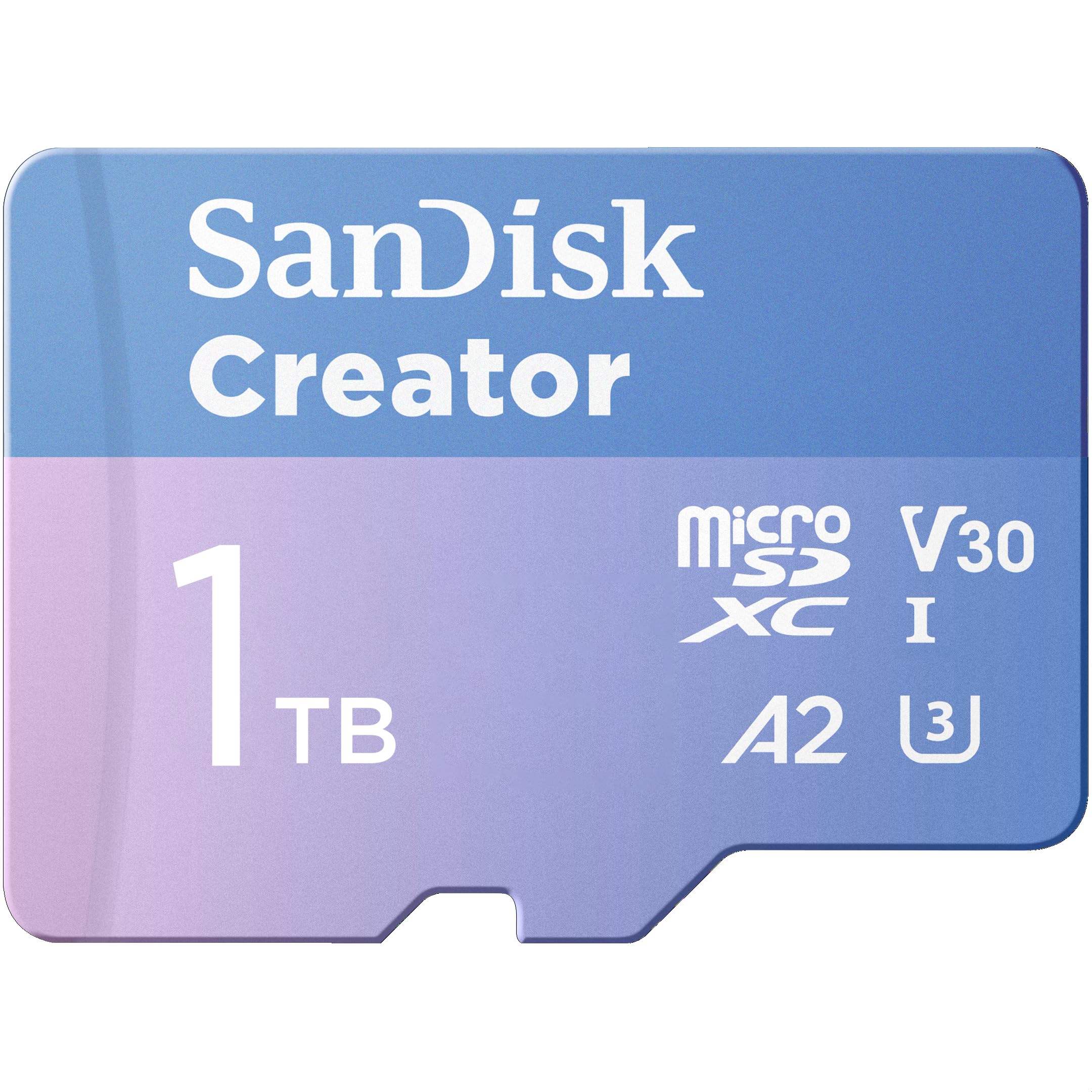 SanDisk Creator microSDXC UHS-I Speicherkarte 1 TB + Adapter (Für Smartphones, Kameras und Drohnen, 5.3K & 4K, A2, C10, V30, U3, bis zu 190 MB/s Übertragung, inkl. 3 Monate Adobe Lightroom)