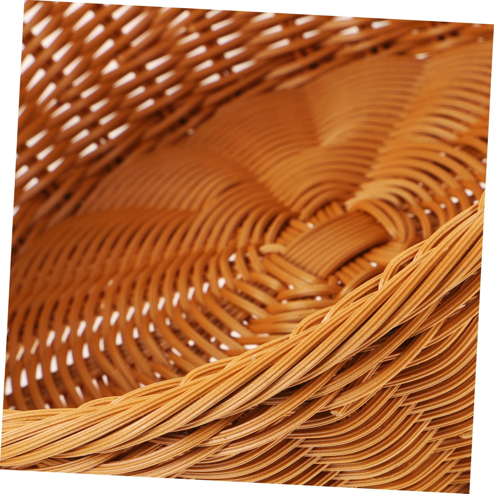 Garneck Cesto Portaoggetti da Tavolo in Vimini Sintetico Intrecciato, Organizer Pratico e Resistente per Cucina e Soggiorno, Design Artigianale e Stile Rustico