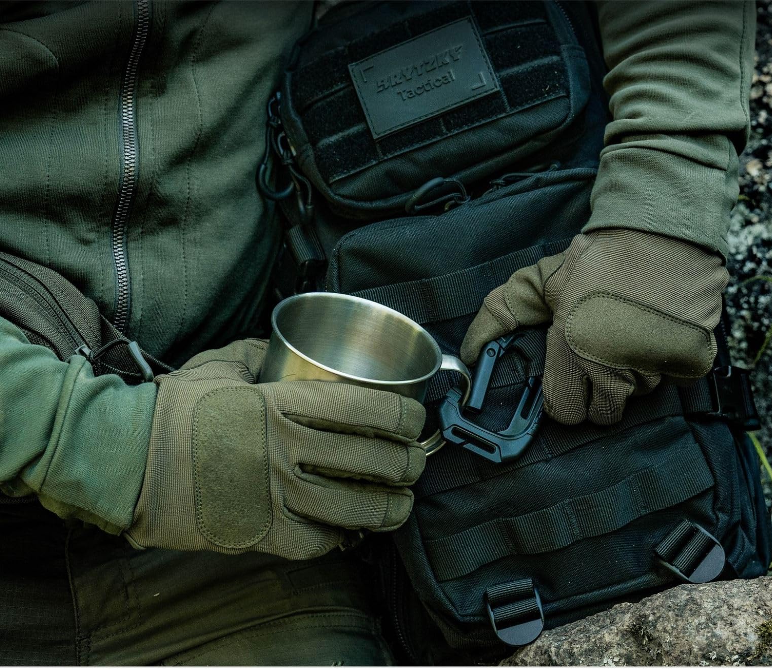 Tactical Polygon Large 36L Sac à Dos Tactique – Noir | Sac Militaire & Outdoor Homme | Avec Système MOLLE & Poche pour Hydratation | Idéal pour Randonnée, Camping & Survie | 51×29×28 cm