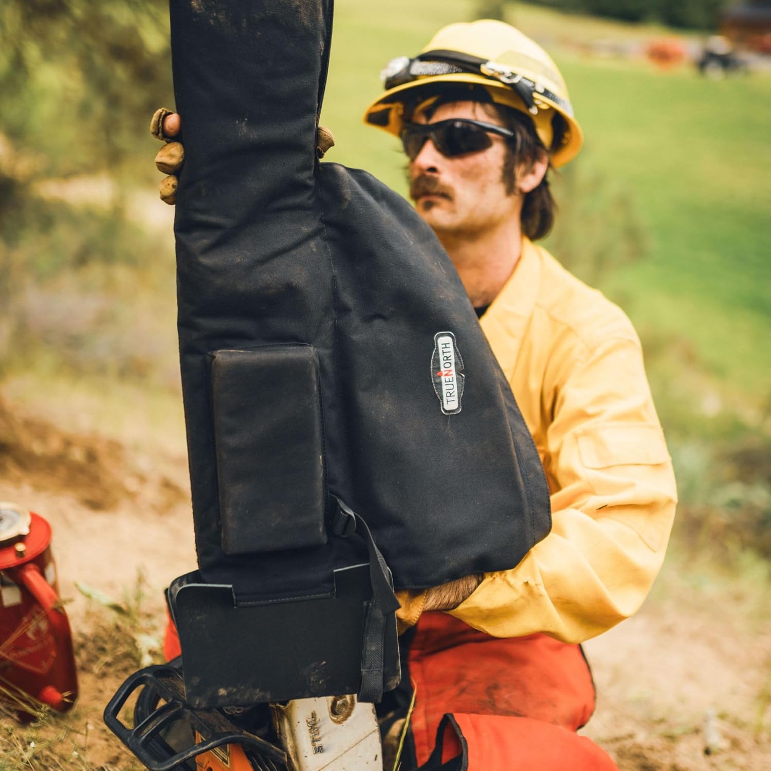 TRUE NORTH Gear Chainsaw Bar Cover for Wildland Firefighting with Leather Guard for Chainsaw Dogs