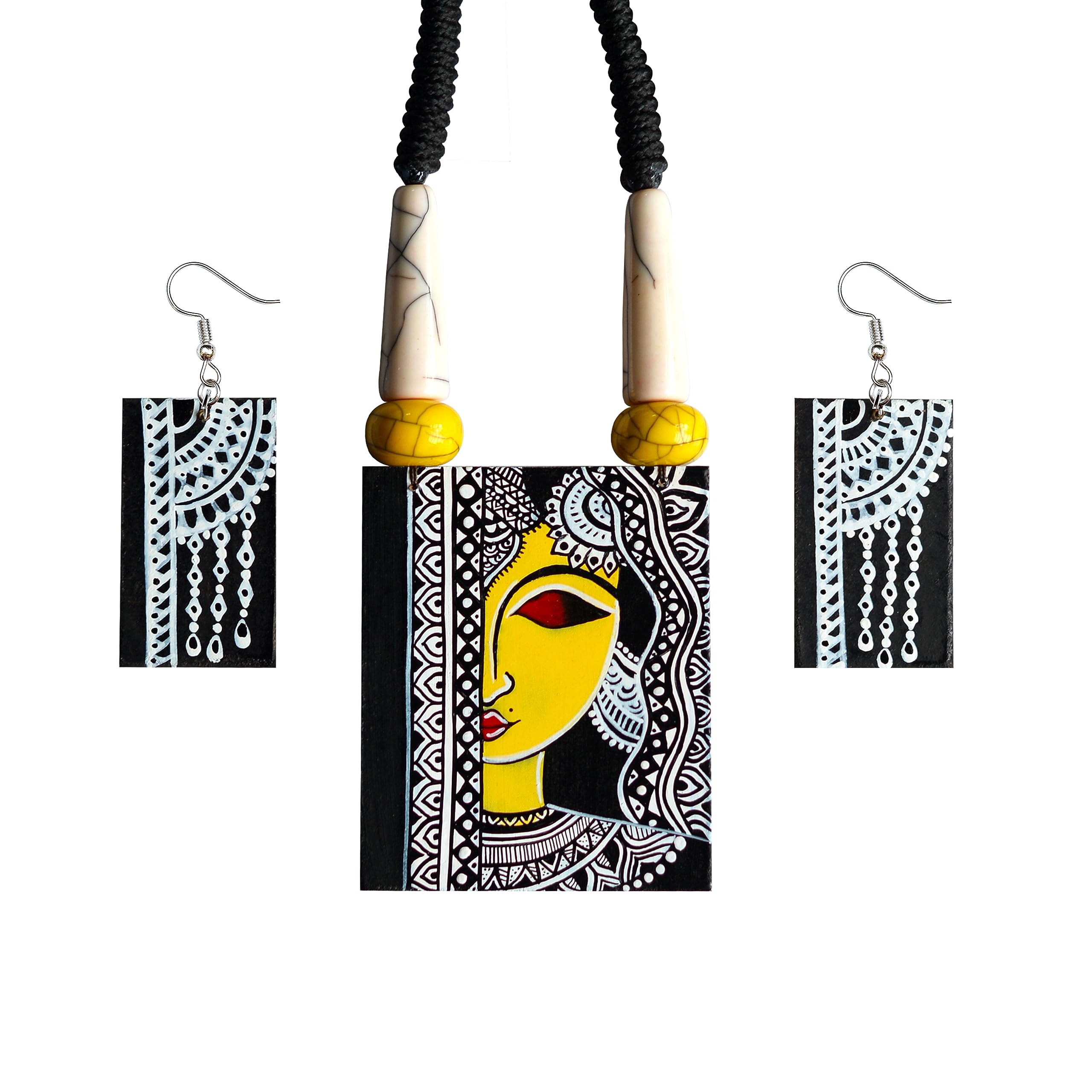 Karukala Handicraft Lady Painted jewelry handmade jewellery Sets for Women & girls (Size- Free, Colour- Multi) (B0CD5ZMXNK) Amazon Price History, Amazon Price Tracker